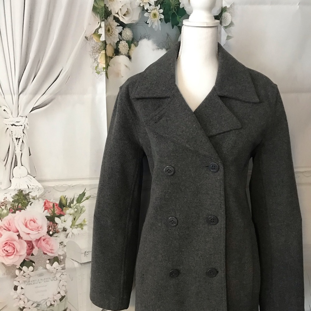 American Eagle Grey Gray Wool Peacoat XL 1X unisex